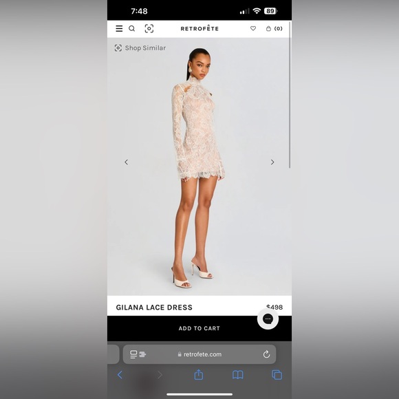 Retrofete | Dresses | Retrofte Lace Dress In Cream | Poshmark